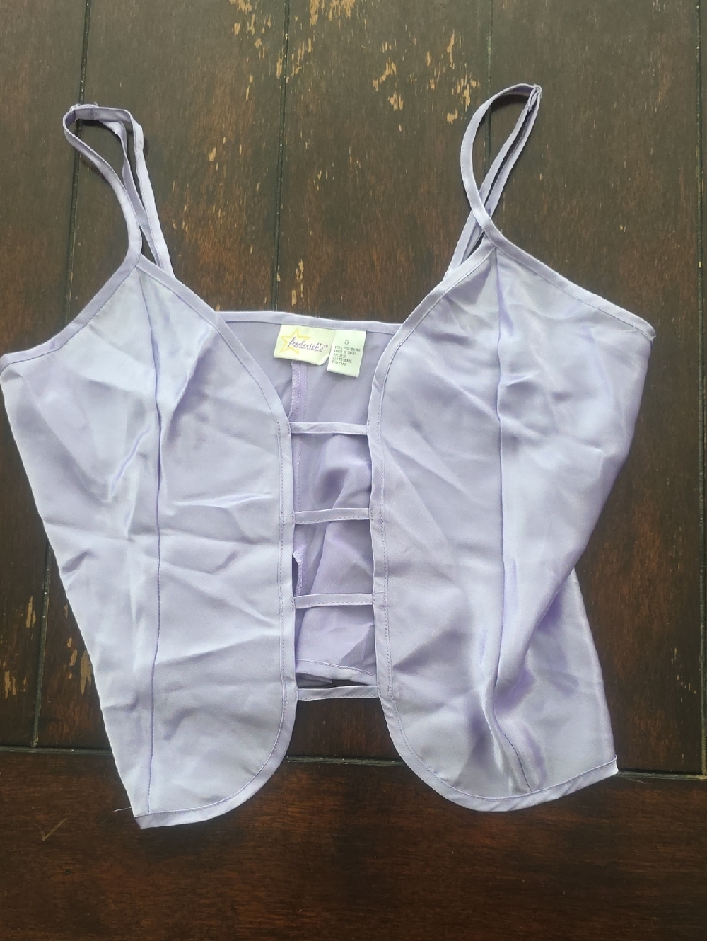 Frederick's of Hollywood Lavender Top with Star Logo